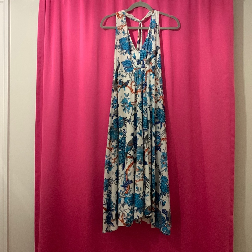 Blue print dress